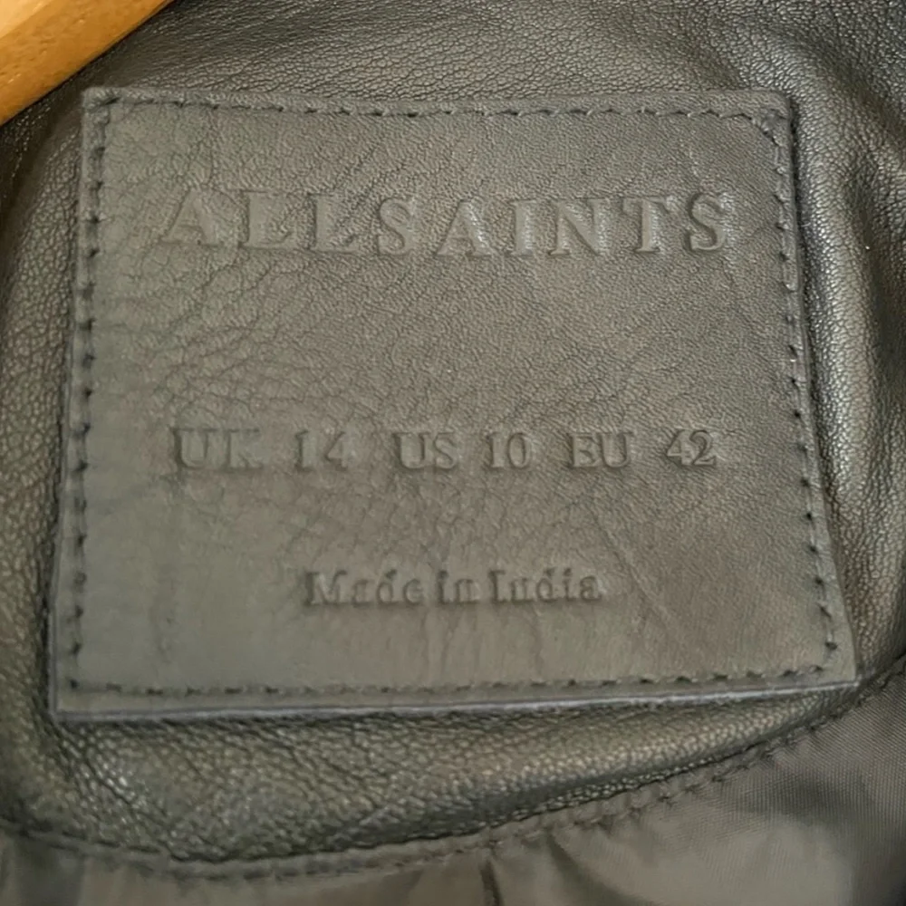 Soft, beautiful lambskin leather Belvedere Jacket from All Saints US size 10 - Picture 5 of 16